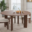 Table de salle à manger ronde en bois avec 4 pieds