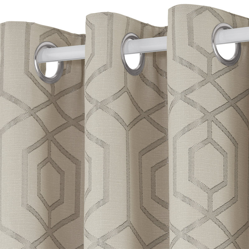 Camberwell Room Darkening Curtain Pair, 229 W x 229 D cm, Stone