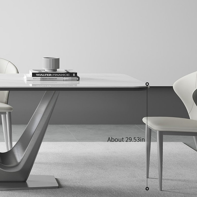 Ensembles de table de salle à manger modernes et simples de style italien, H 29,53 po x L 59,06 po x l 31,5 po
