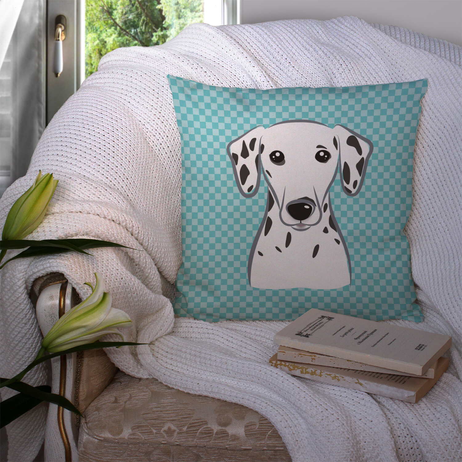 Dalmatian throw outlet pillow