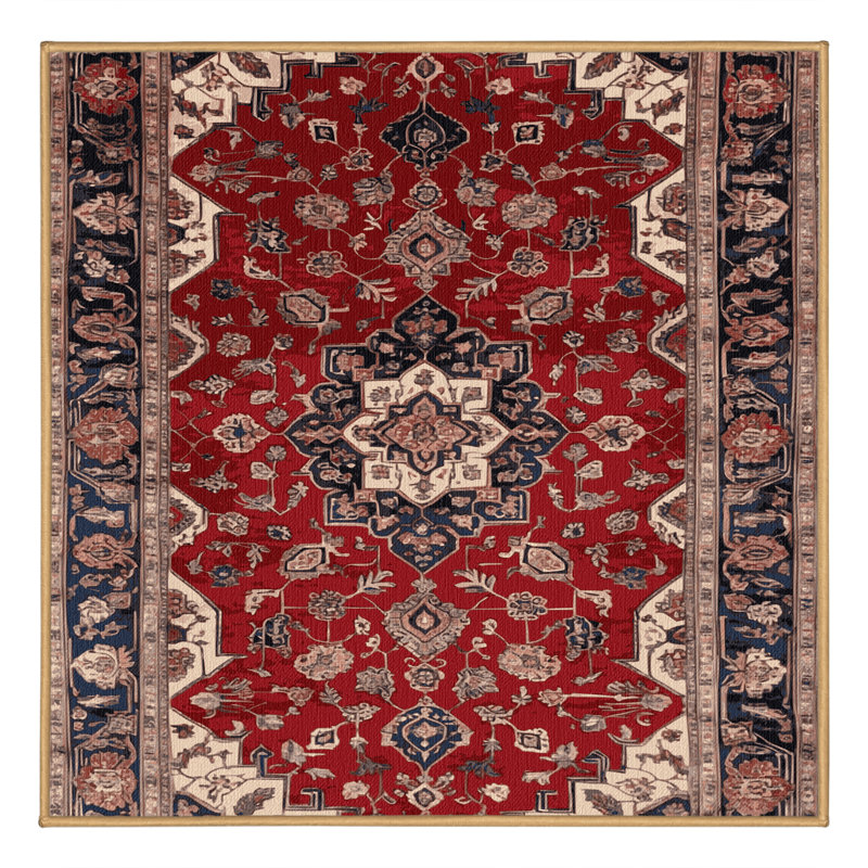 Tapis brun lavable à la machine, Carré 3 pi