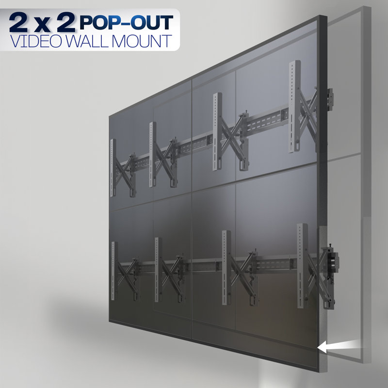 Support mural vidéo VIVO 2 x 2 (pour 4 téléviseurs) pour écrans plasma de 37 à 65 po