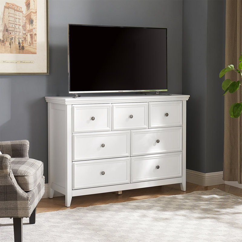 Commode 7 tiroirs Modern, Blanc