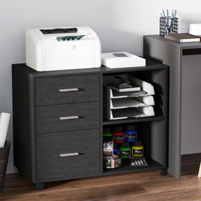 31.5'' Wide 3 -Drawer Mobile File Cabinet