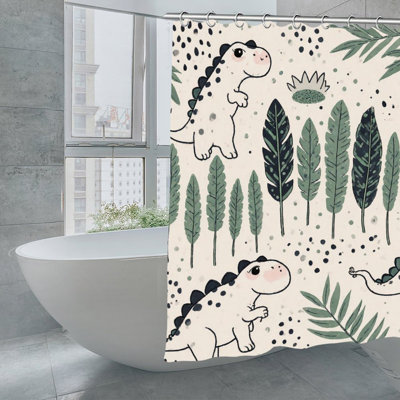 Mignon rideau de douche Dinosaur Jungle, 71 x 71