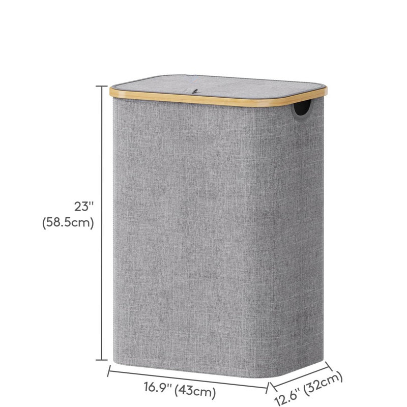 Laundry Hamper, Light Grey