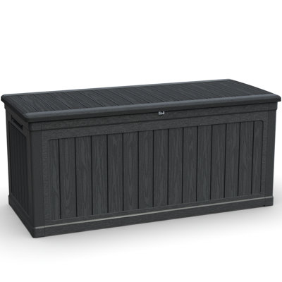 Extra Large 260 Gallon Weatherproof Outdoor Storage Deck Box for Patio Furniture, Garden Tools, and Pool Equipment with Lockable Lid and Design by WOW PIONEER