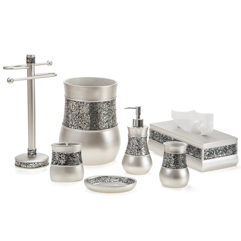 Brushed Nickel Waste Basket