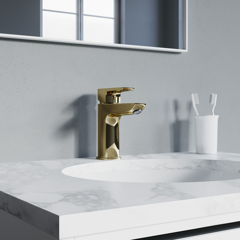 Single-handle Bathroom Faucet, Gold