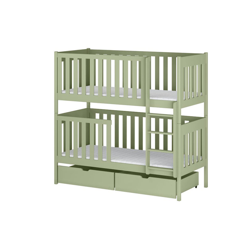 David Single (3') Solid Wood Drawers Bed Frame with Mattress