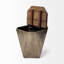Table de bout en bois massif brun 21 po