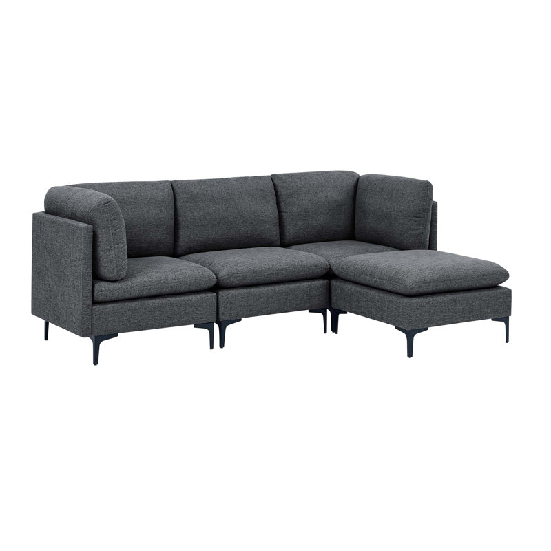 Linen Modular Sectional Sofa with Easy Assembly