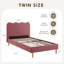 Lit simple tapissier Wave-129723436