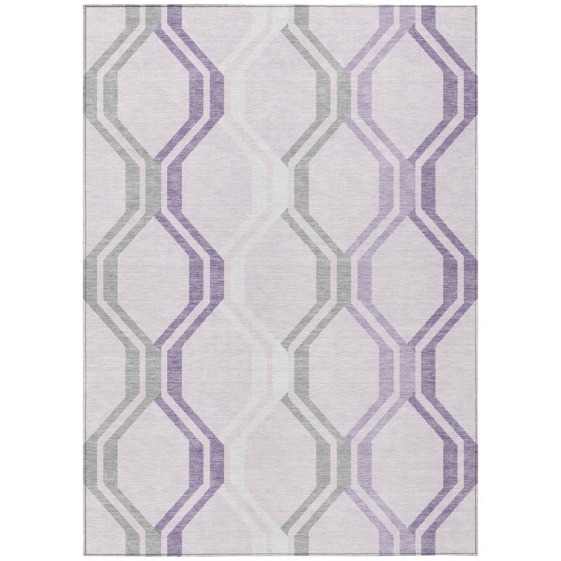 Machine Washable Indoor/Outdoor Chantille ACN2326 Mid-Century Modern Rug, Rectangle 9' x 12'