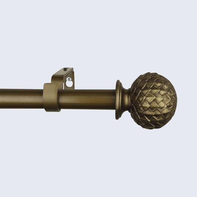 Tringle à rideaux simple Handal, l 84 po à 120 po, Doré de la Renaissance