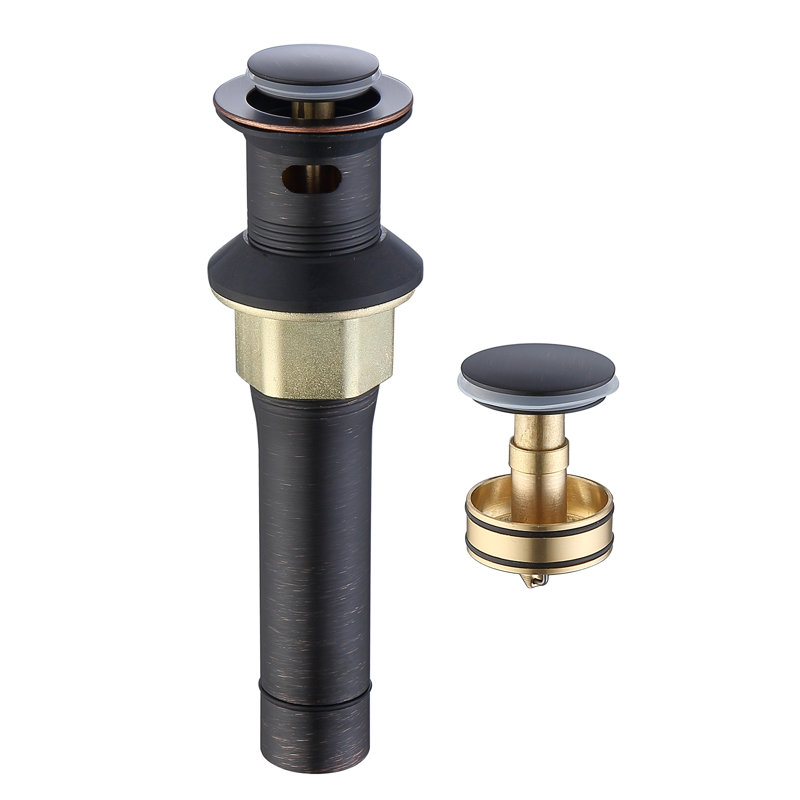 Drain escamotable en acier inoxydable avec trop-plein anti-colmatage pour vasque de lavabo de lavabo avec panier-filtre,