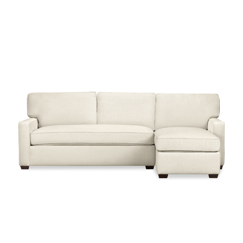 Taylor Upholstered Chaise L-Sectional, Conversation Pearl Basketweave, Right Hand Facing
