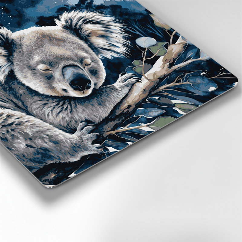 Faune, art mural gris Koala, H 32 po x l 32 po