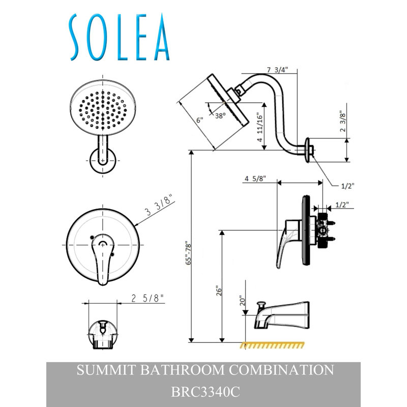 Summit Chrome Multi-Head Wall Mounted Shower Kit