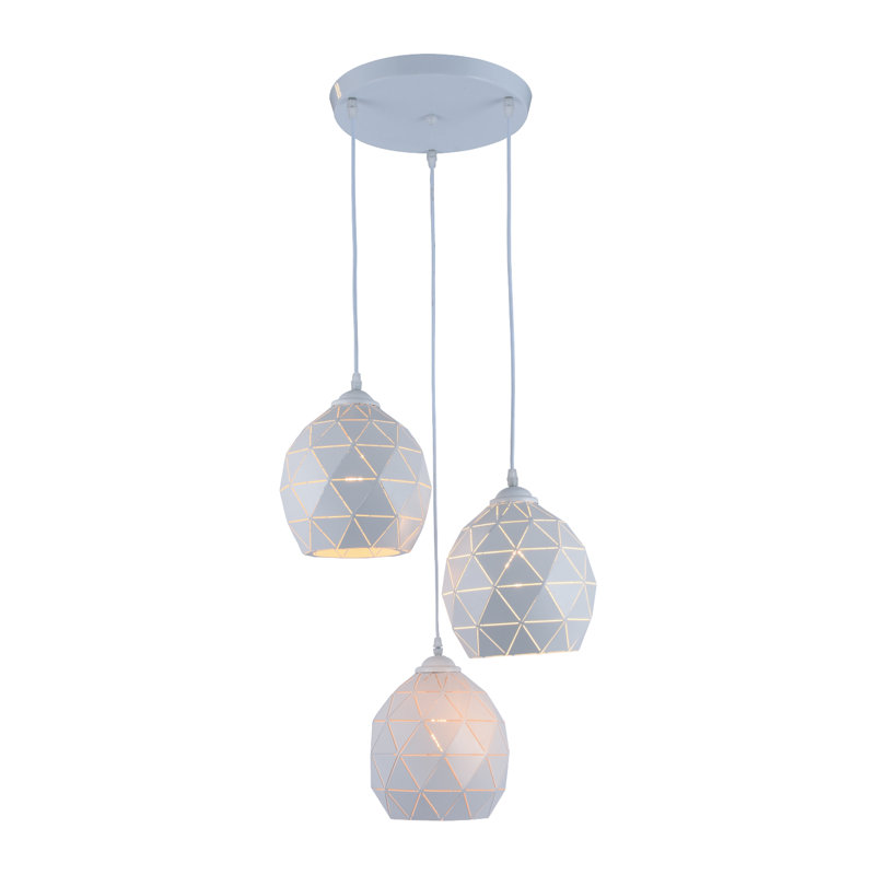 Luminaire suspendu en forme de globe à 3 lumières Ellingson