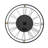 31.5x3x31.5'' Large Gear Wall Clock – Roman Numerals, Thin Black Iron Frame With Gold Sphere Accents, 9lbs Decor For Living Room/foyer