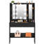 Breasha Black Dressing Table with Mirror