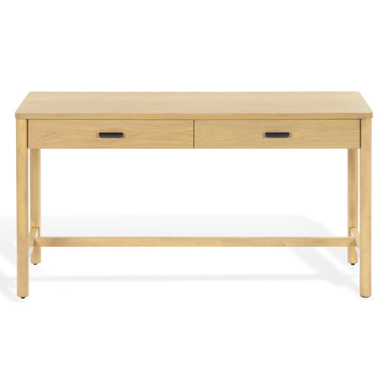 Kaplan Wood 2 Drawer Desk, Natural