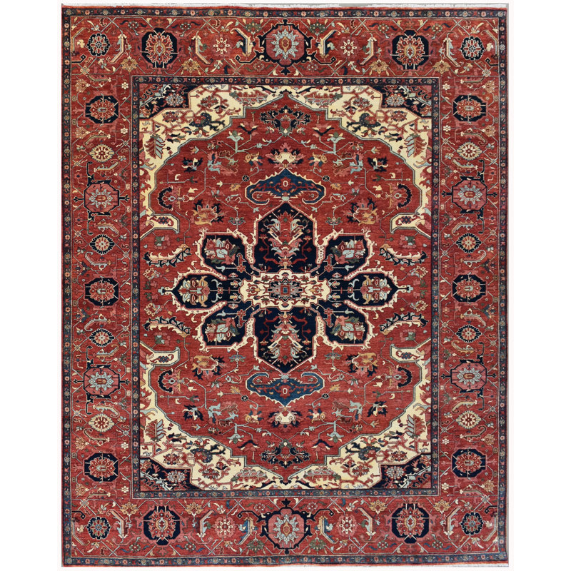 Wool Area Rug in Red