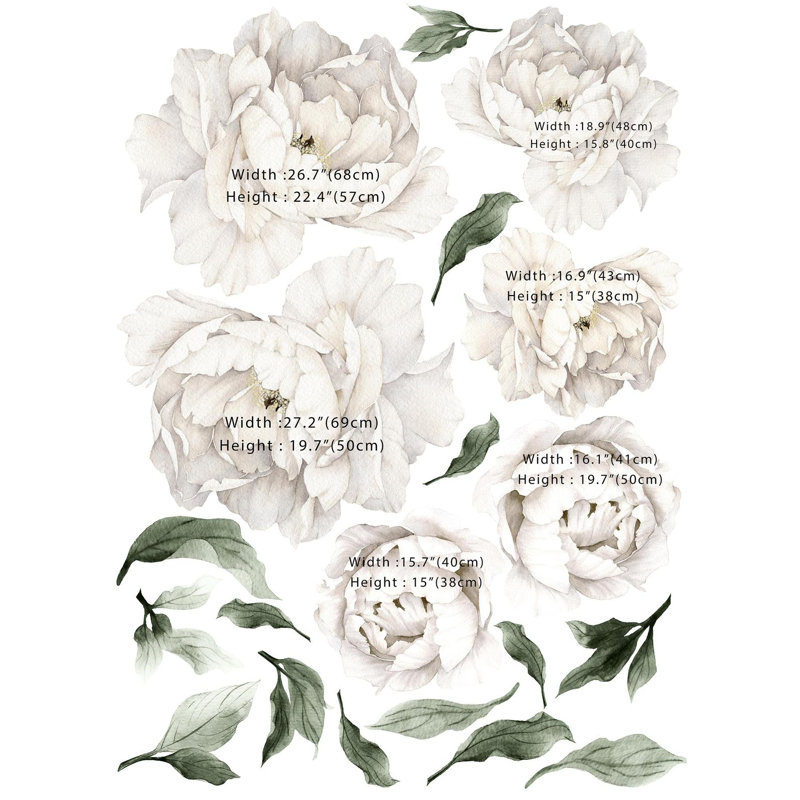 Adhésif décoratif pivoine flowers