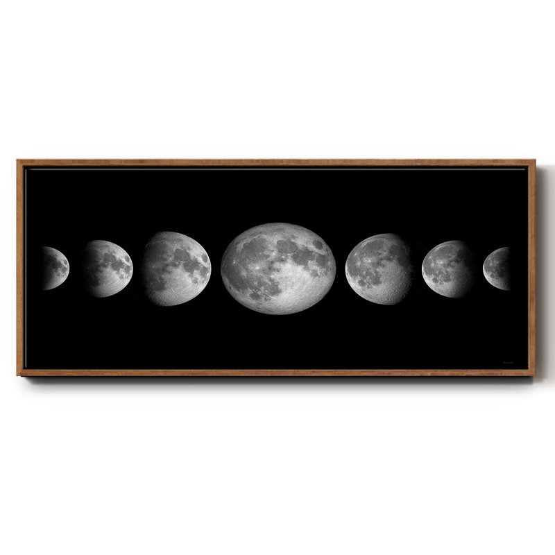 Lunar Phases- Framed Canvas, 20" H x 50" W