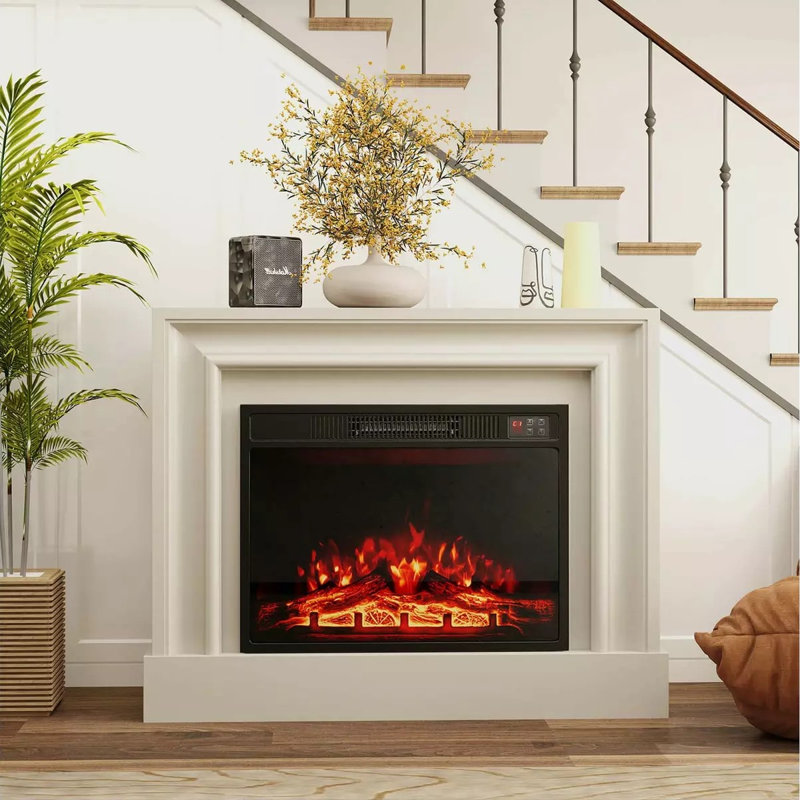 Insert Fireplace 3 Colors Flame, 110.49cm H x 148.59cm W x 33.02cm D