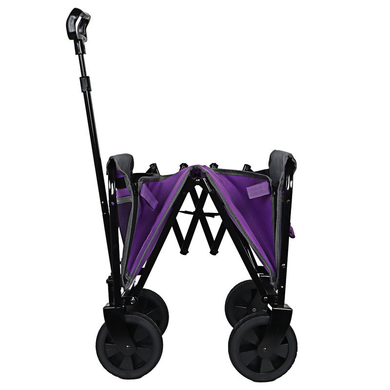 Collapsible Foldable Wagon With Wheels, Purple