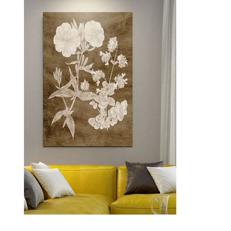 «Botanical in Taupe II», reproduction, H 18 po x l 12 po x 1,5 po, Toile tendue