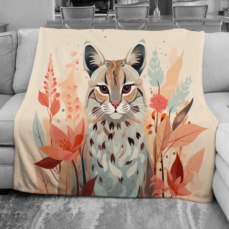 Bobcat Alexious Throw Blanket, Throw