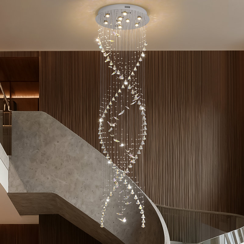 10-light Modern Butterfly Crystal Chandelier Led Dimmable Ceiling Light
