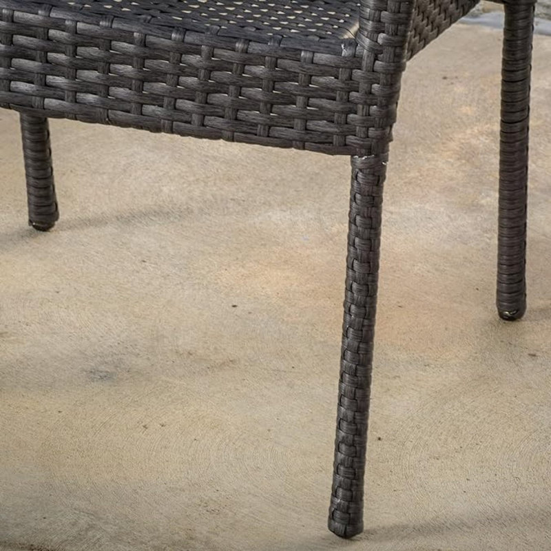 Chaise empilable en osier PE 1 litre PE, Gris
