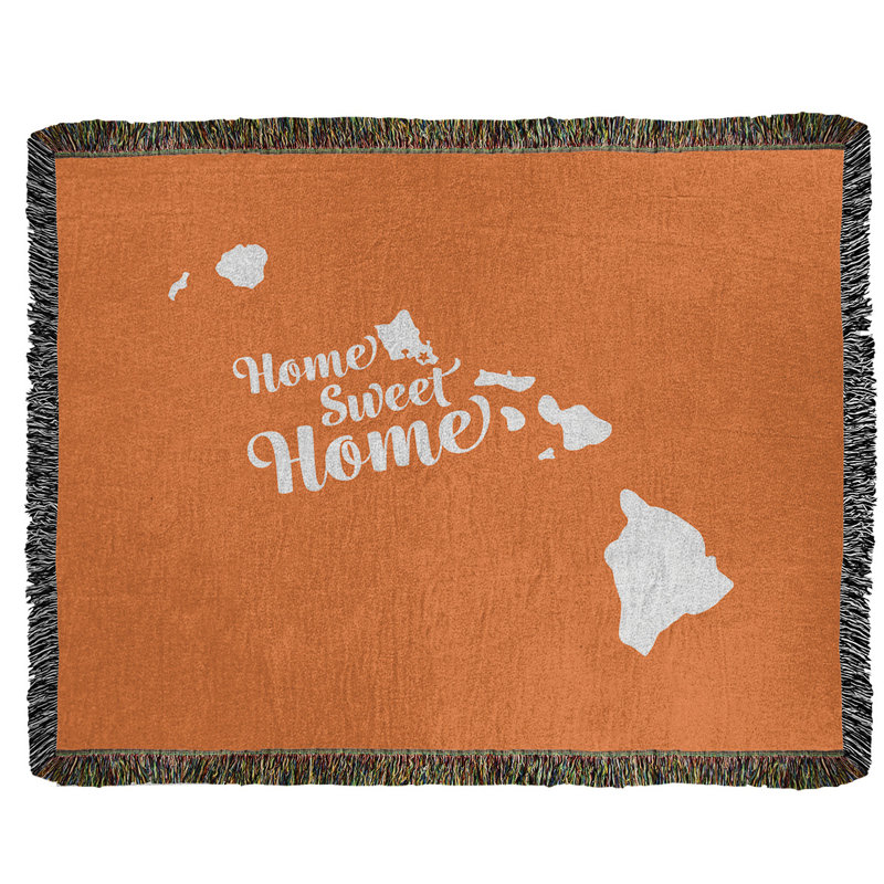 Jeté en coton tissé honolulu doux, l 50 po x L 60 po, Orange