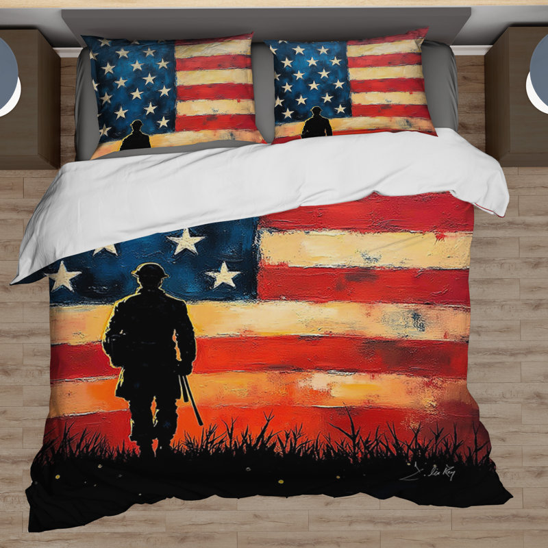 Honor And Glory Comforter Set, Queen Comforter + 1 Standard Pillowcase