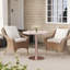 Table bistro ronde et moderne 31,5 pouces avec plateau tulipe et plateau en faux marbre, facile à assembler, structure en métal robuste