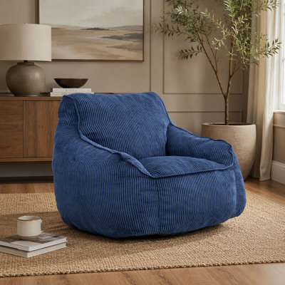 Fauteuil à billes pour adultes, fauteuils à billes confortables en velours côtelé avec accoudoirs pour le salon de la chambre à coucher, fauteuils à canapé pour adultes avec rembourrage inclus
