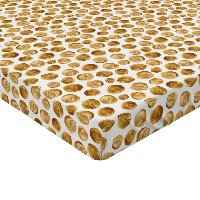 Drap-housse Ambesonne, Ambre, brun pastel, blanc / abstrait, Drap-housse de taille très grand