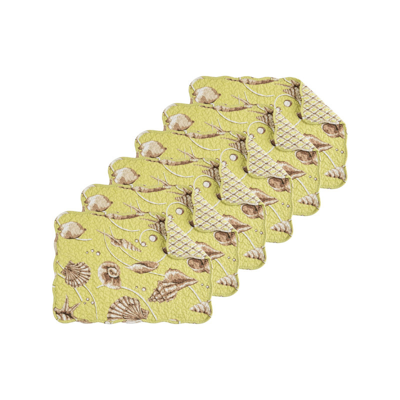 Ensemble de napperon réversible en coton 6 pièces Baker