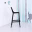 Tabouret de bar 29,5 po en plastique Brenna-2047204055