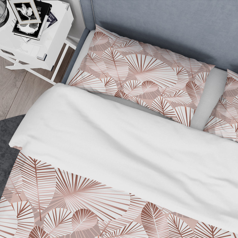 Ensemble de housse de couette tropical iv de style mid-century, Housse de couette très grand + 2 taies décoratives