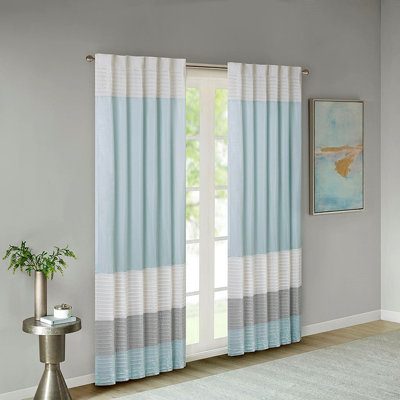 Panneau de rideau Polyoni Pintuck (seulement 1 panneau PC)