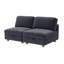 Canapé modulaire convertible modulaire, canapé-lit à 2 places avec rangement sous chaque siège, conception pliable, aménagement personnalisable, sièges à clipser-129434176