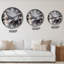 Cheval noir et blanc en gros plan Portrait II - Horloge murale traditionnelle-1774853901-1711265498
