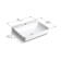 Vox® Vitreous China Rectangular Vessel Bathroom Sink with Overflow