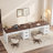 Executive Desk with Drawers, Farmhouse Home Office Desk with Charging Station, 53.54" Wooden Computer Desk with File Cabinet Storage for Work Study Writing-723409689
