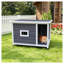 Maison d'extérieur pour chat avec toit imperméable, fenêtres ventilées et support en métal robuste - Abri pour animaux spacieux et élégant pour chats
